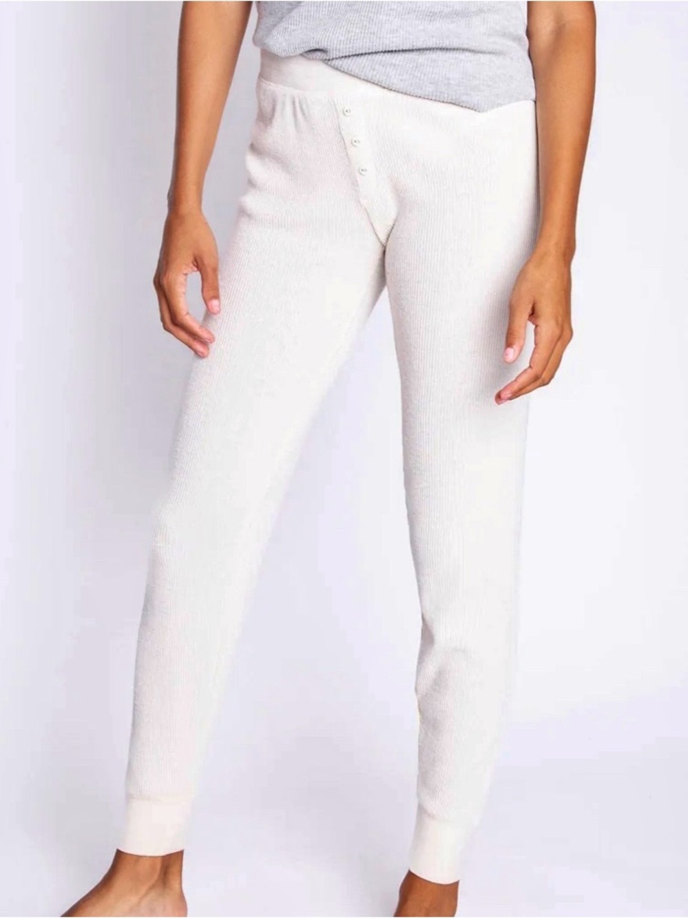 PJ Salvage Textured Essentials Stone Jammie Pants Size L NWT!
